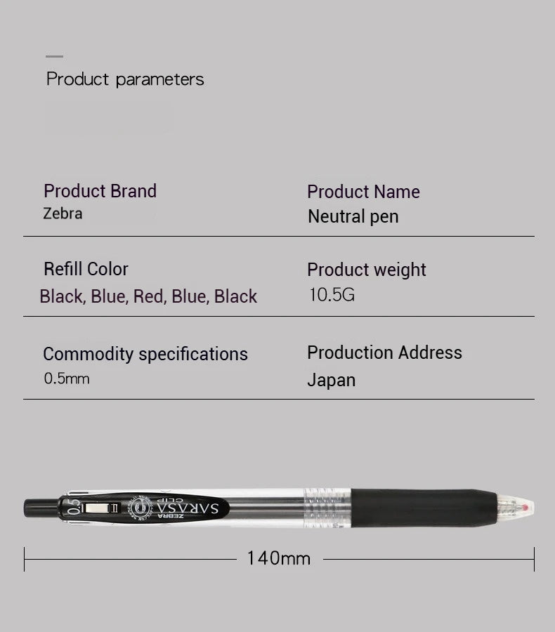 Japan Zebra Colored Gel Pen JJ15