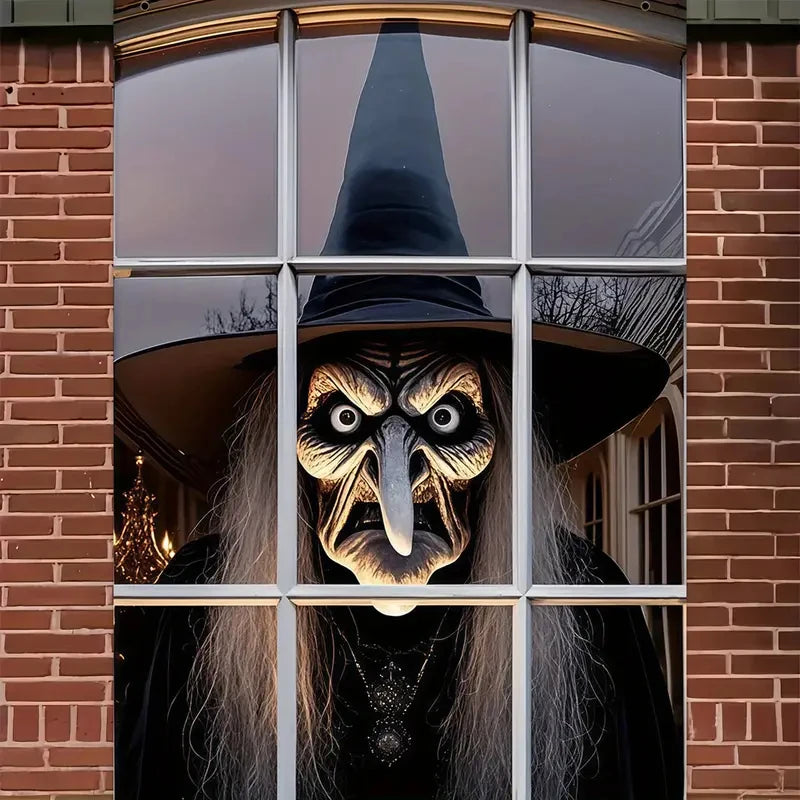 VIKAMA Halloween Witch Door Flag