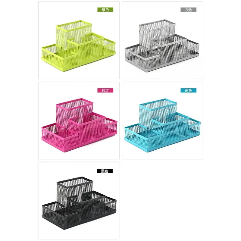 Metal Mesh Pen Holder – Desk Organizer for Office & School