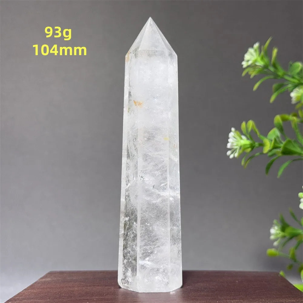Natural Clear Quartz Crystal Obelisk