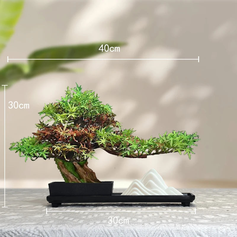 Simulated Welcome Pine Bonsai Ornament