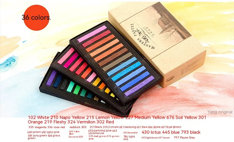 Soft Dry Pastel Chalk Crayons Set: