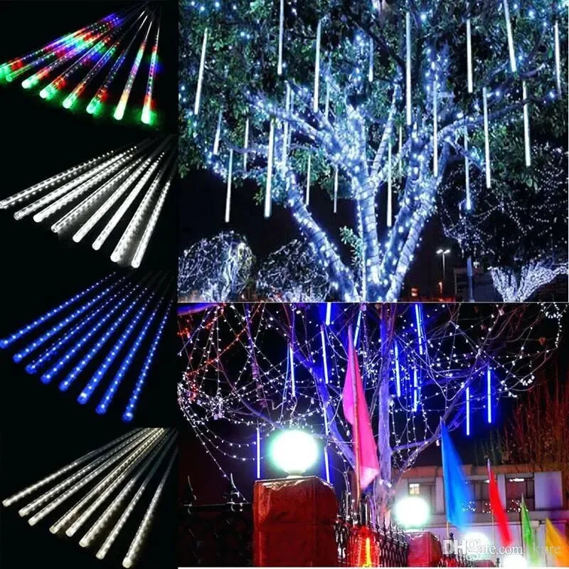 LED Meteor Shower Rain String Lights