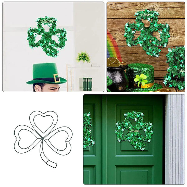 St. Patrick's Day Shamrock Wreath Frames, 2-Piece Set
