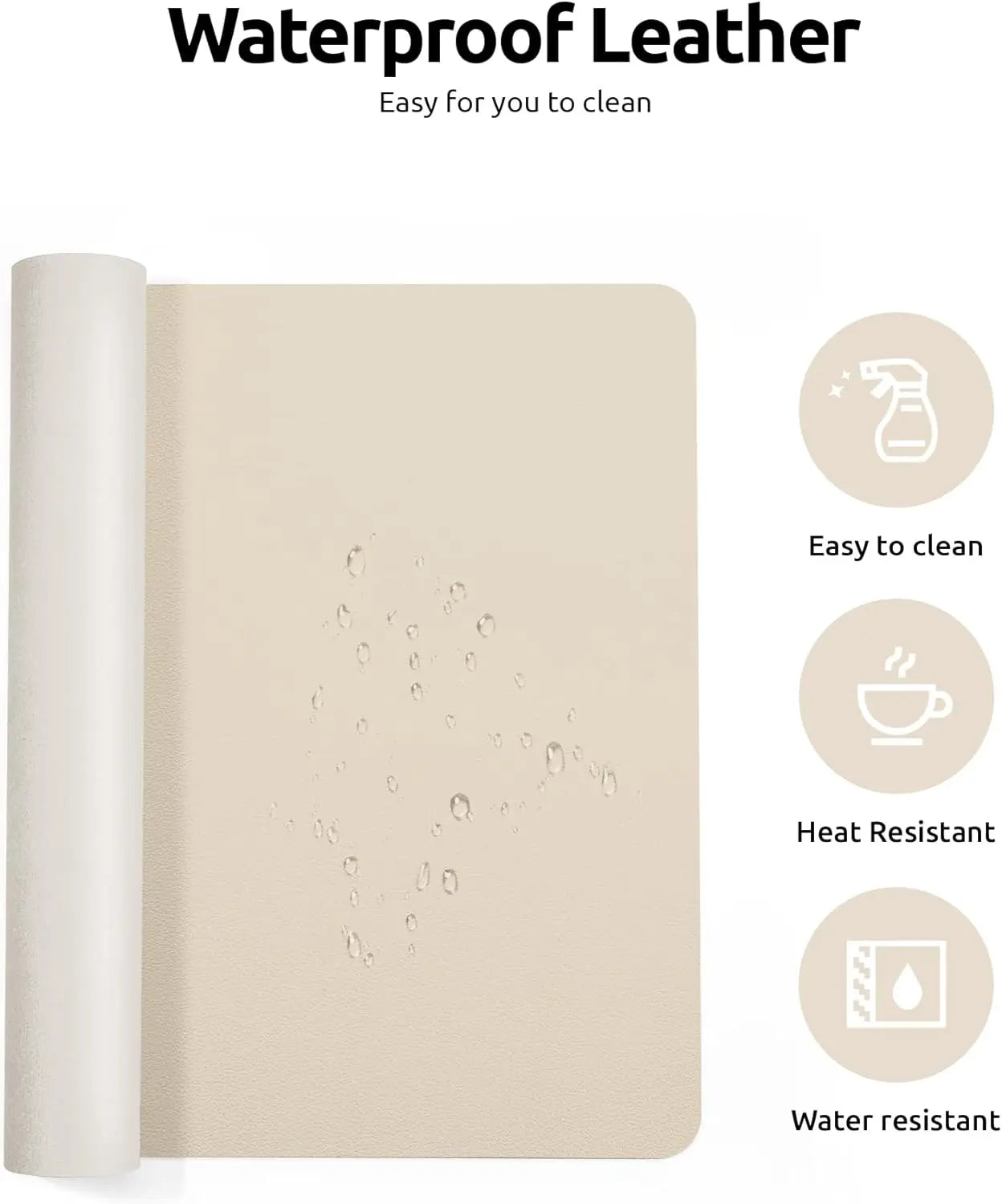 Large PU Leather Desk Pad Protector