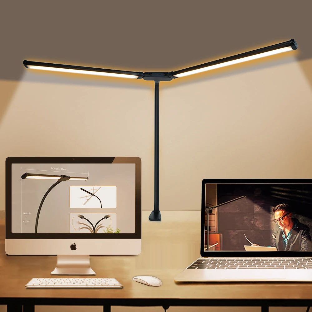 24W Ultra Bright LED Desk Lamp with Clamp