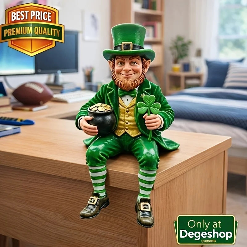St. Patrick's Day Sitting Dwarf Statue