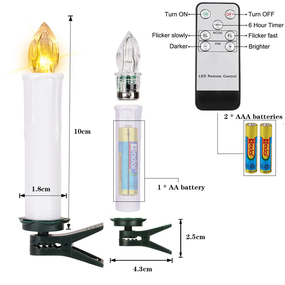 LED Flickering Window Candle