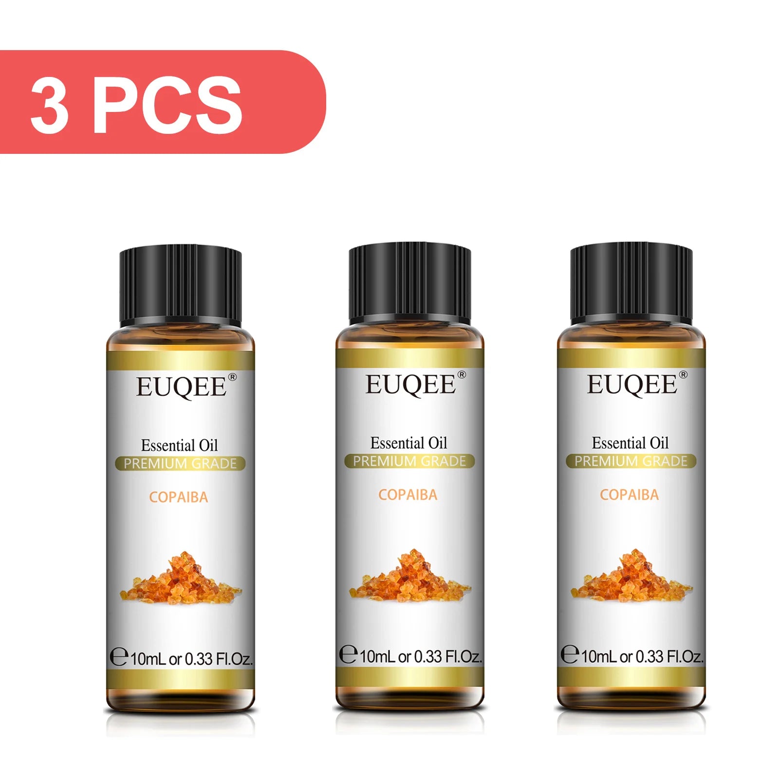EUQEE 3-Piece Essential Oil Set, 10ml