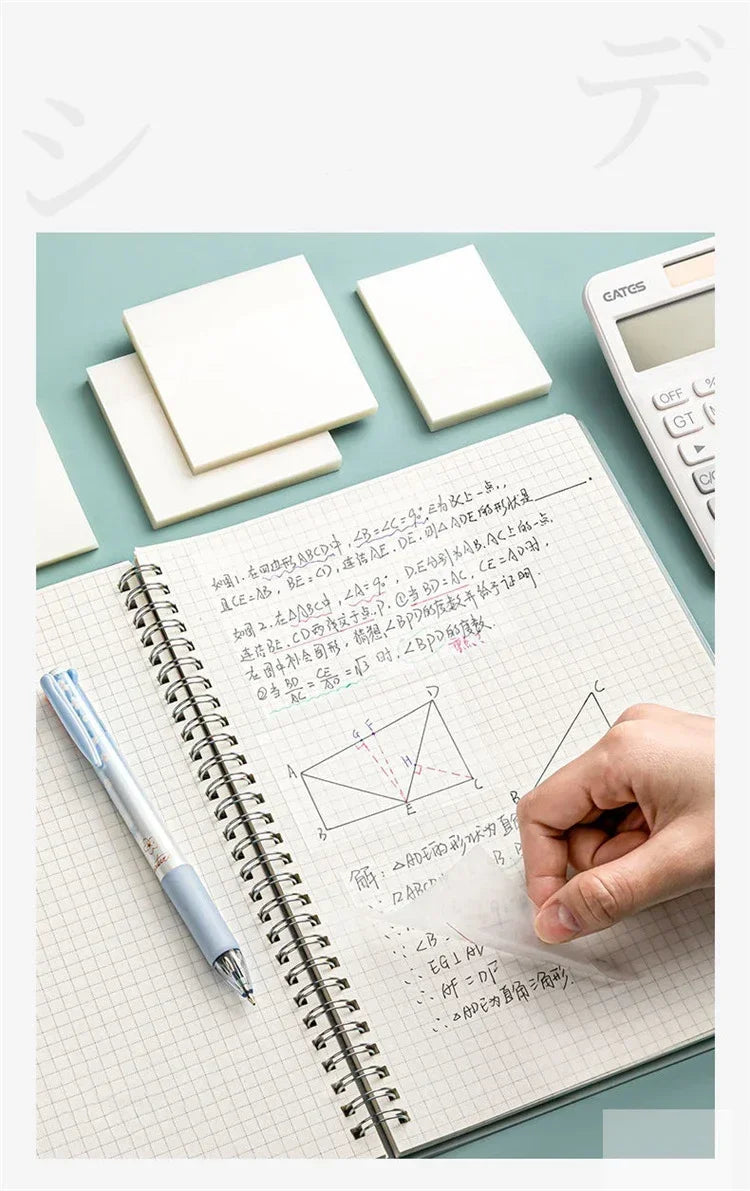 50sheets Transparent Posted it Sticky Note Pads Notepads Posits Papeleria Journal School Stationery office Supplies