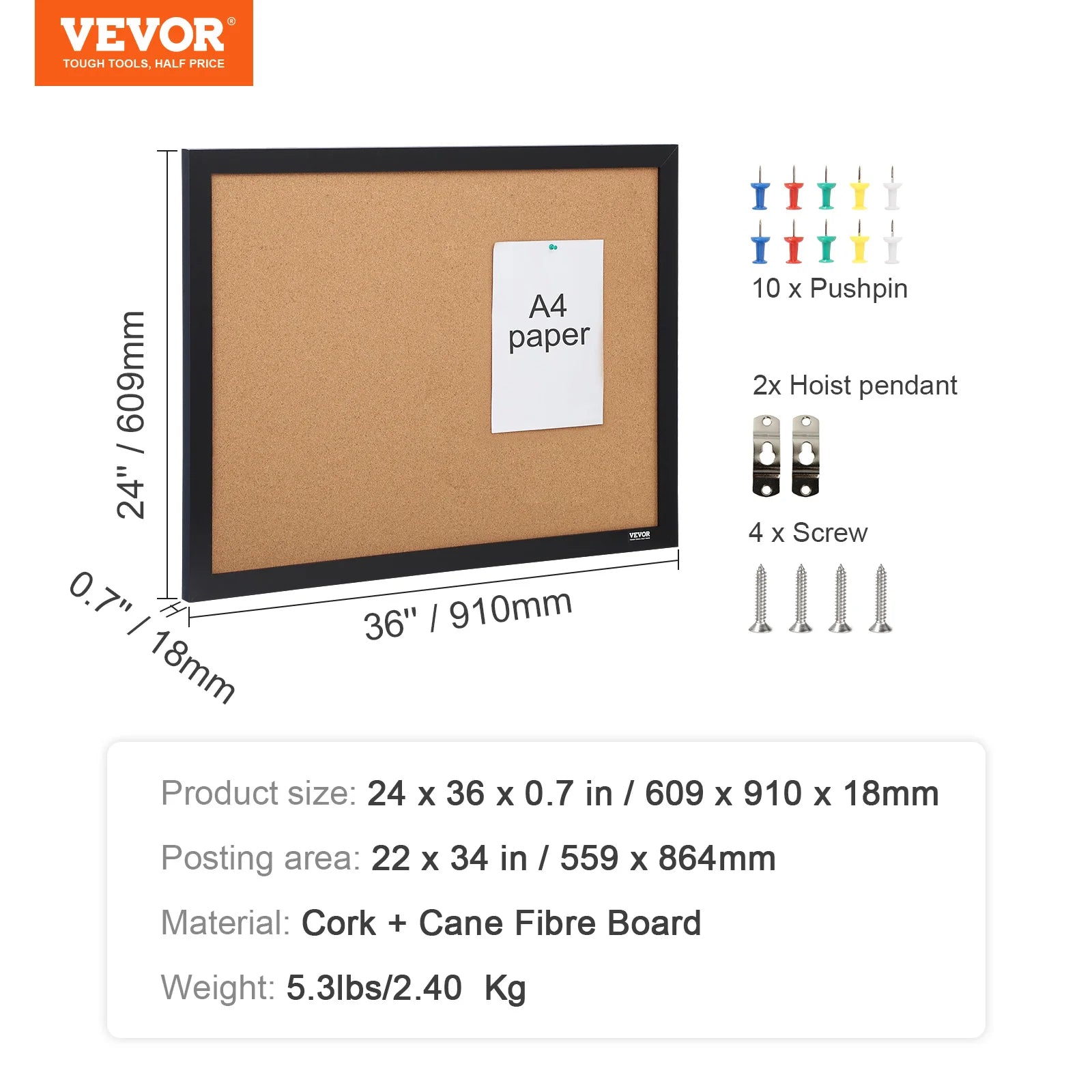 Self-Adhesive Cork Board Strips