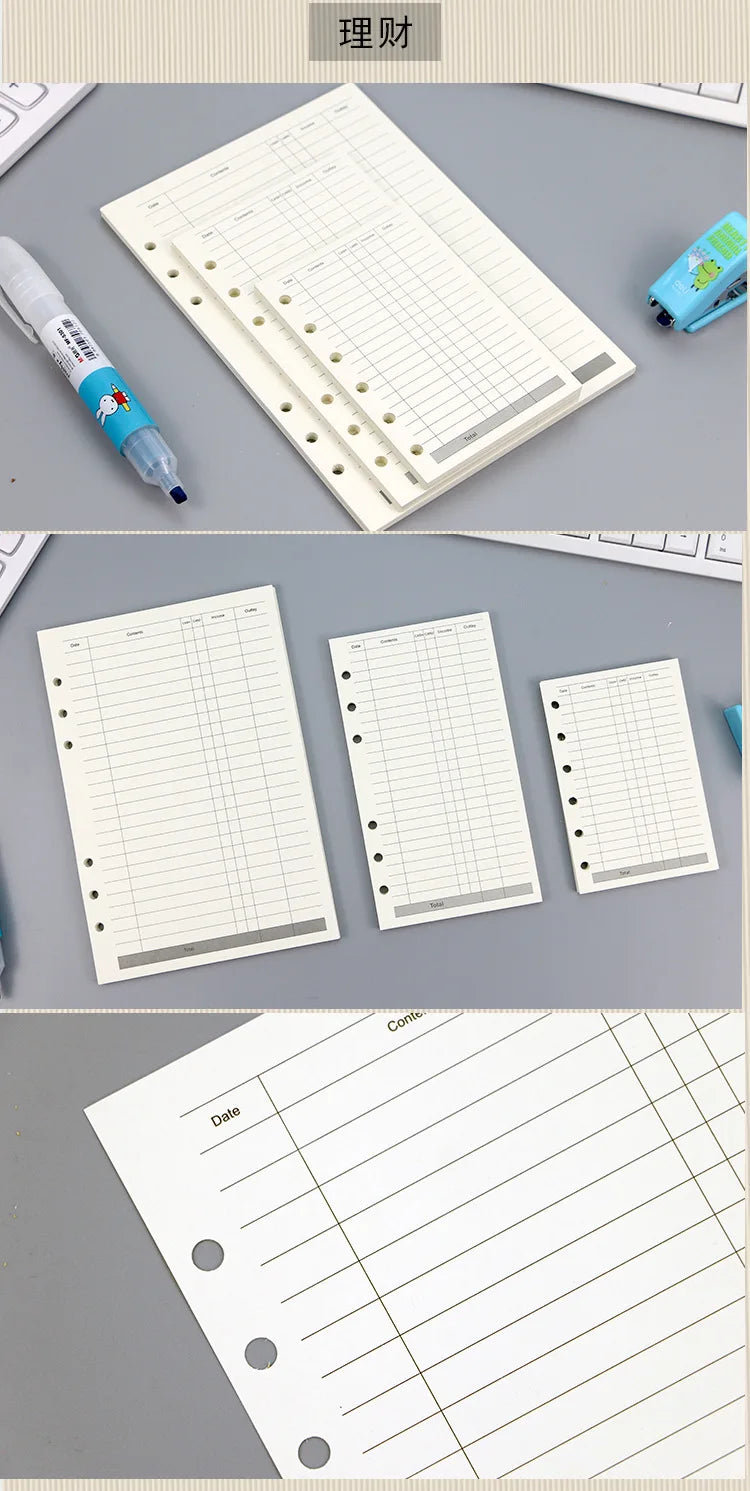 Loose Leaf Notebook Refill Paper Set