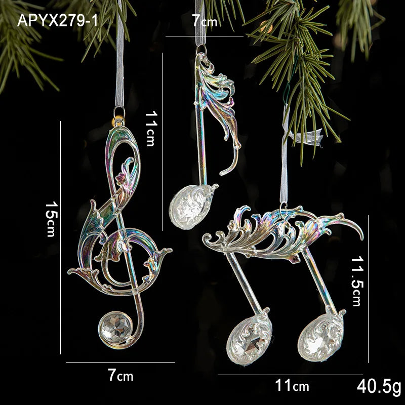 Acrylic Snowflake & Reindeer Christmas Pendant