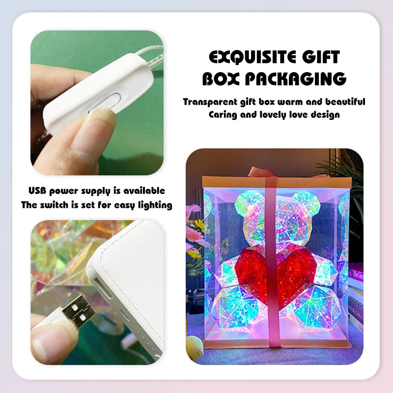 Colorful LED Glowing Bear Lamp