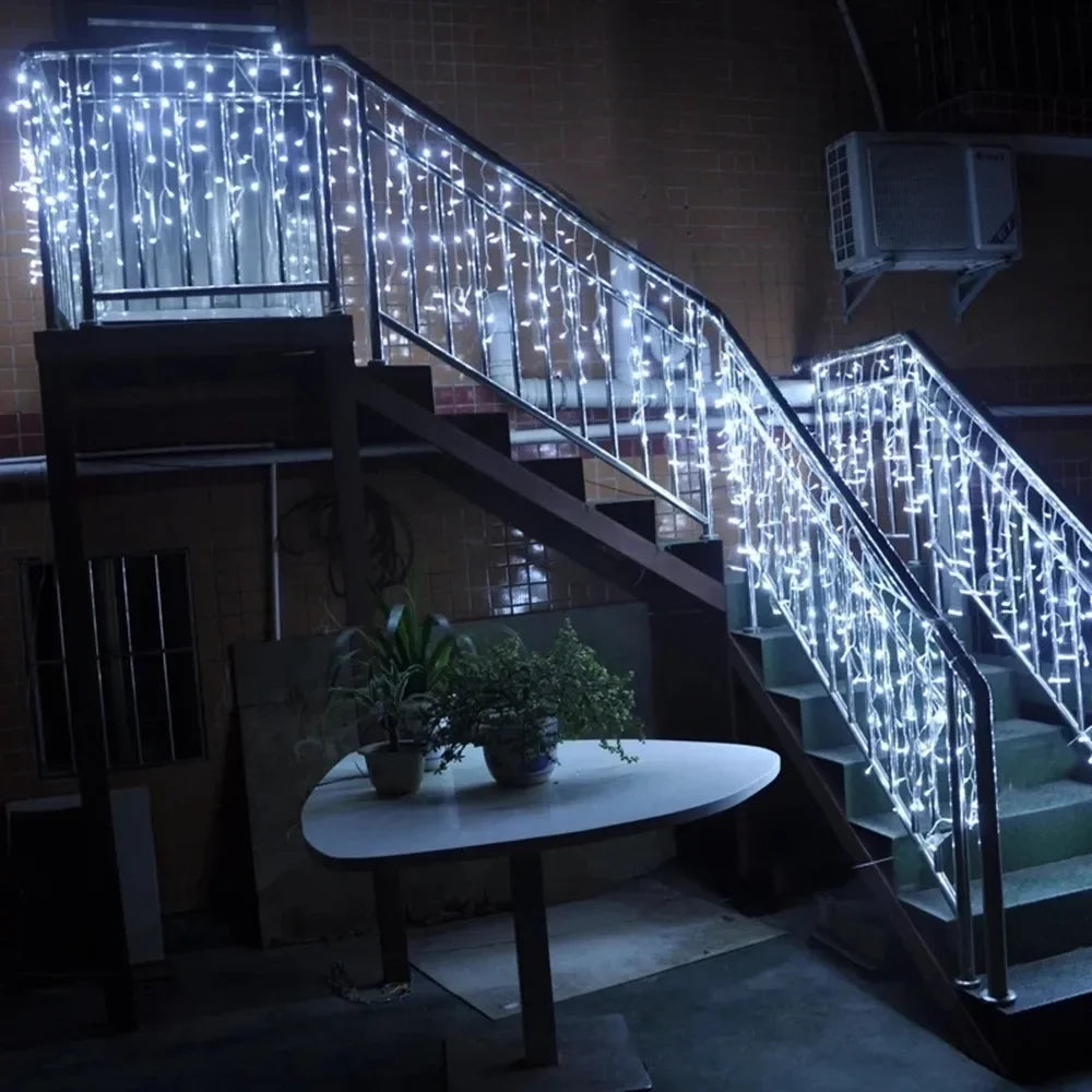 LED Icicle Christmas String Lights
