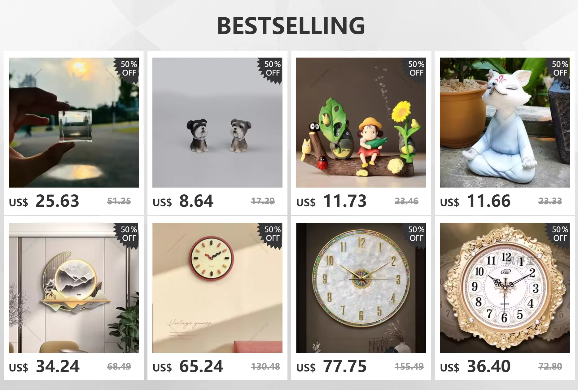 Retro Wooden Wall Clock Decor