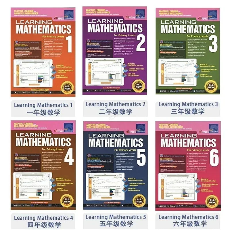Learn Math Books Grades 1-6