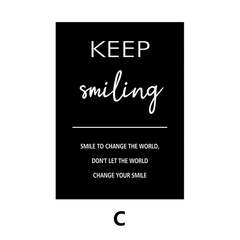 Black and White Motivational Canvas Art