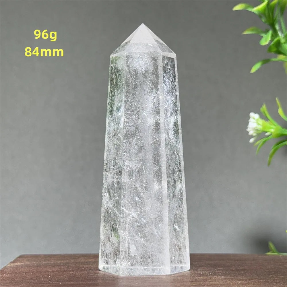 Natural Clear Quartz Crystal Obelisk