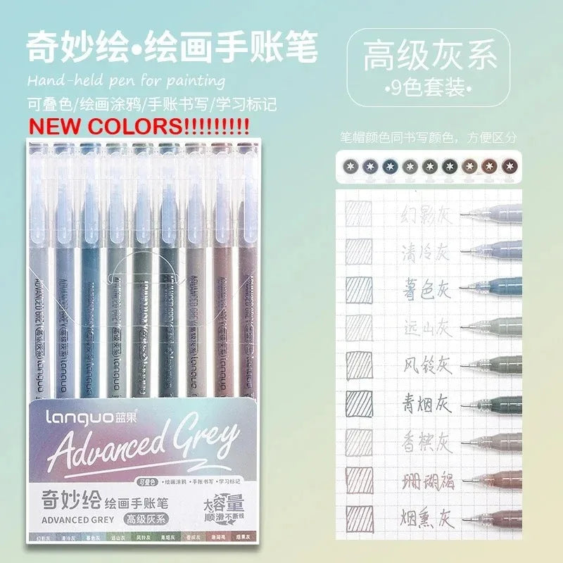 198/6 PCS Morandi Gel Pen Set