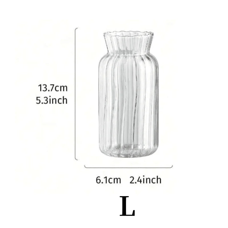 Nordic Glass Vases – Transparent Hydroponic Flower Containers