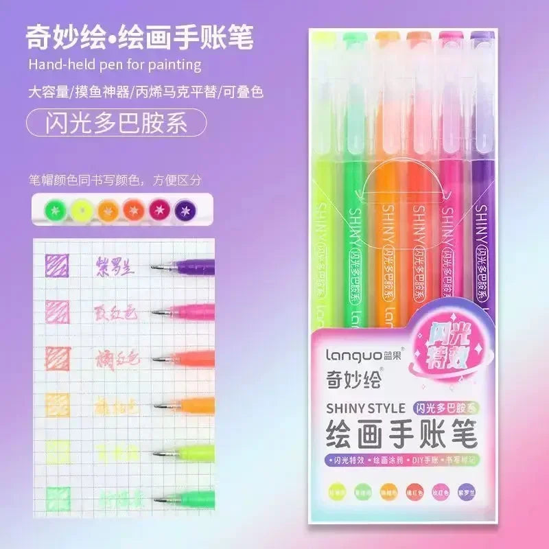 198/6 PCS Morandi Gel Pen Set