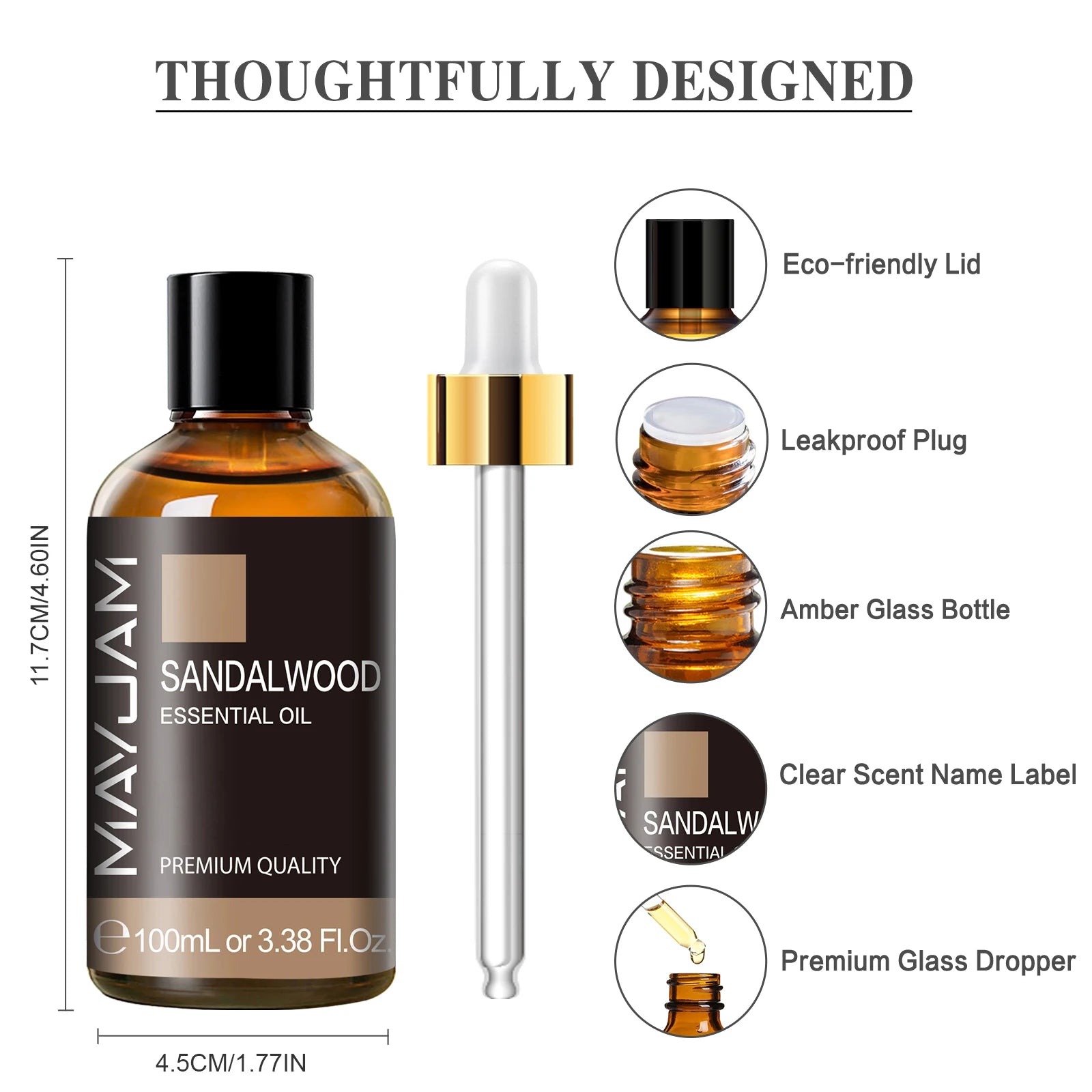 MAYJAM 100ml Essential Oil – Dropper Bottle for Diffusers & Candles