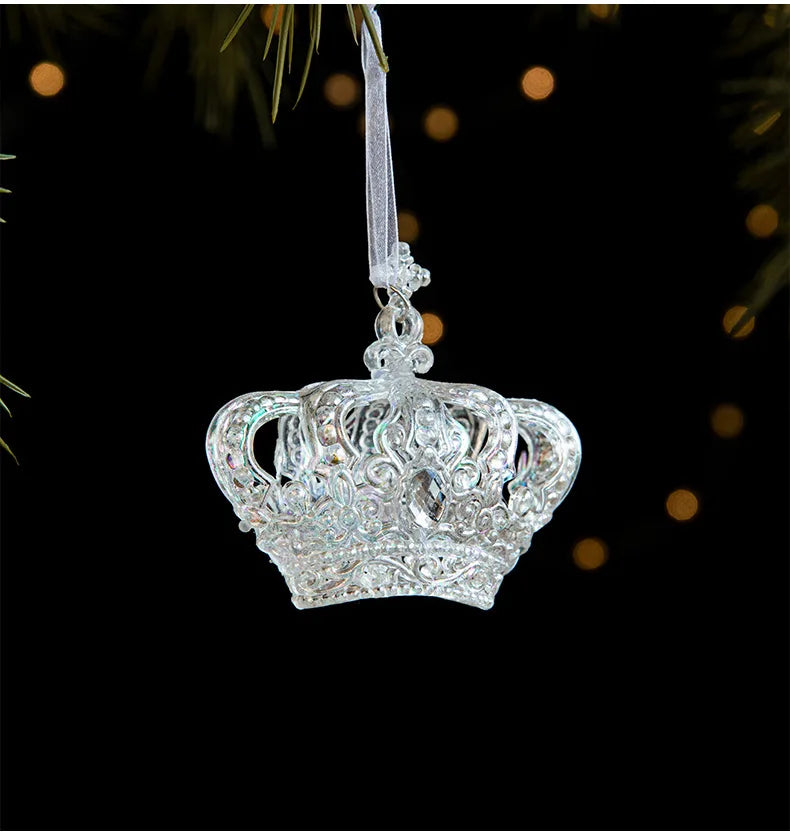 Acrylic Snowflake & Reindeer Christmas Pendant