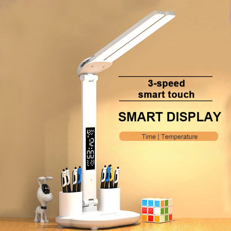 LED Desk Lamp with Clock