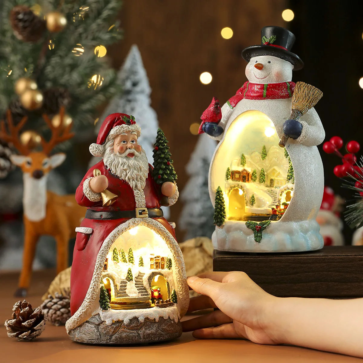Christmas Cabin Musical Box Ornament