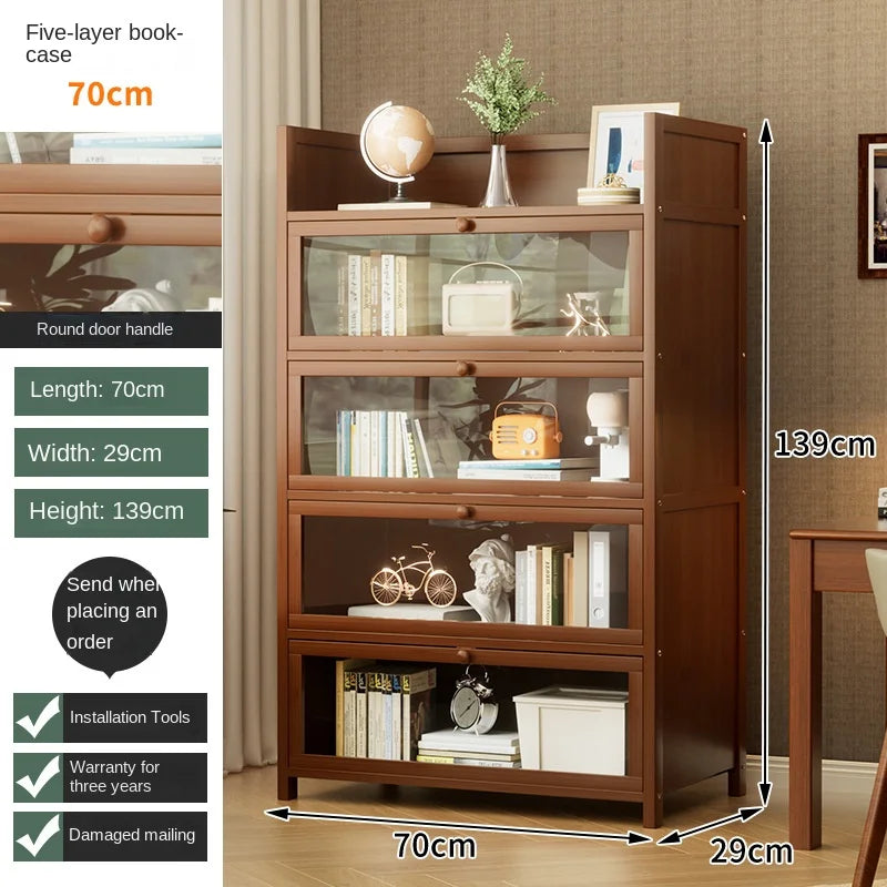Floor-Standing Bookshelf with Doors