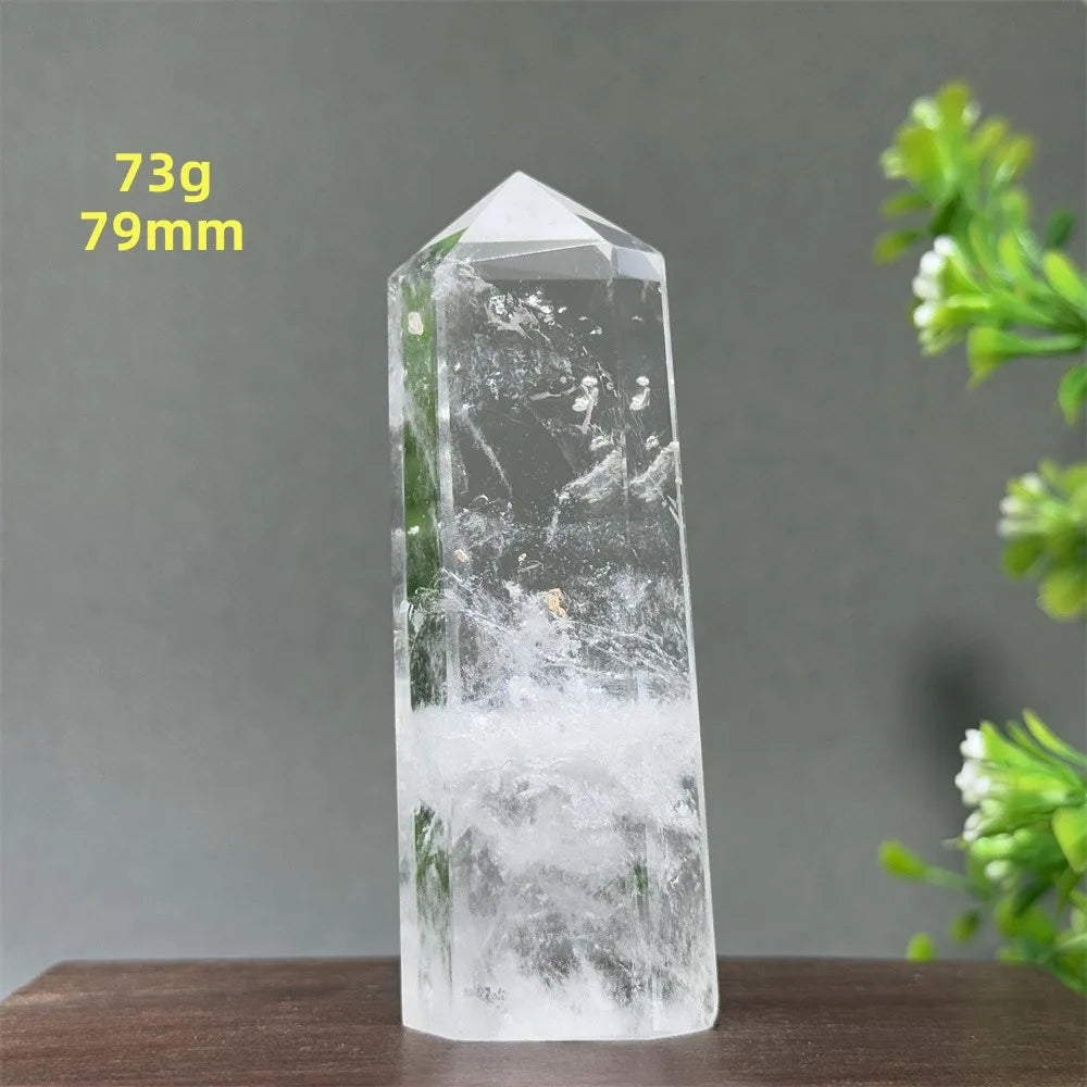 Natural Clear Quartz Crystal Obelisk