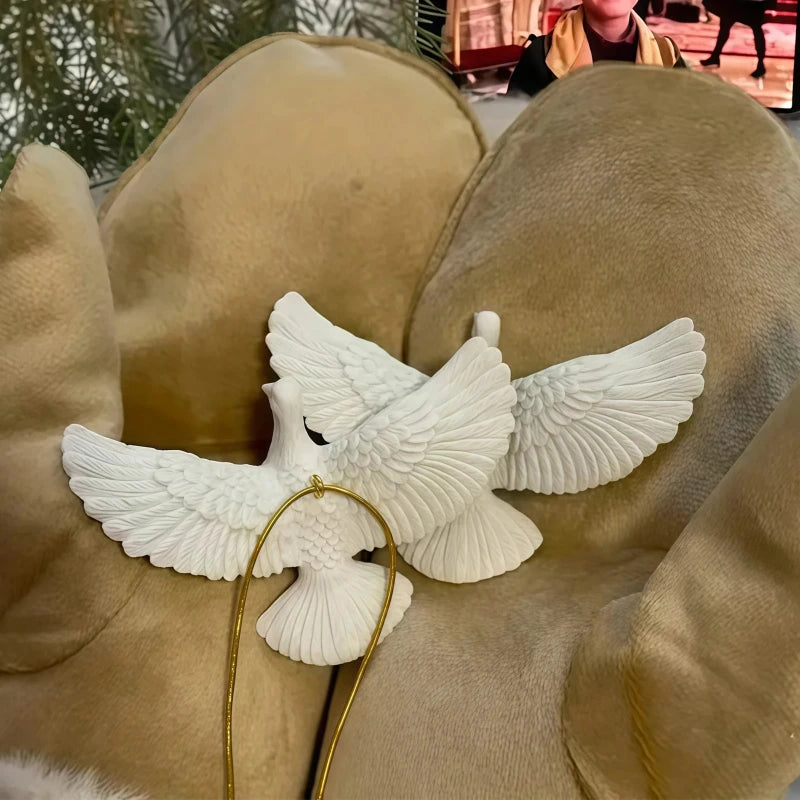 Friendship Doves Resin Christmas Ornament