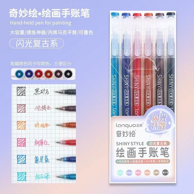 198/6 PCS Morandi Gel Pen Set