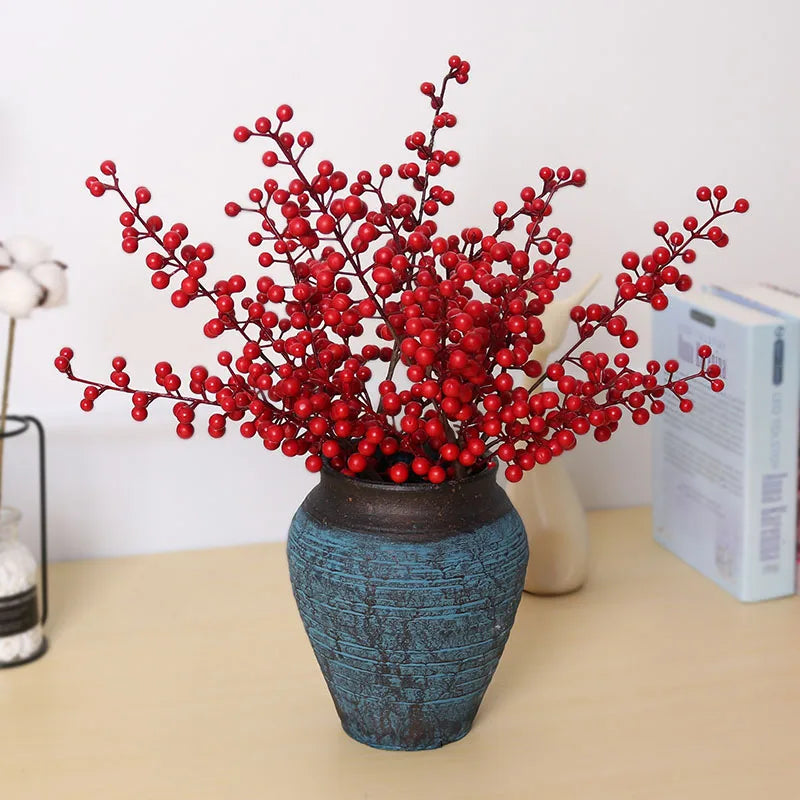 Artificial Red Berry Branch