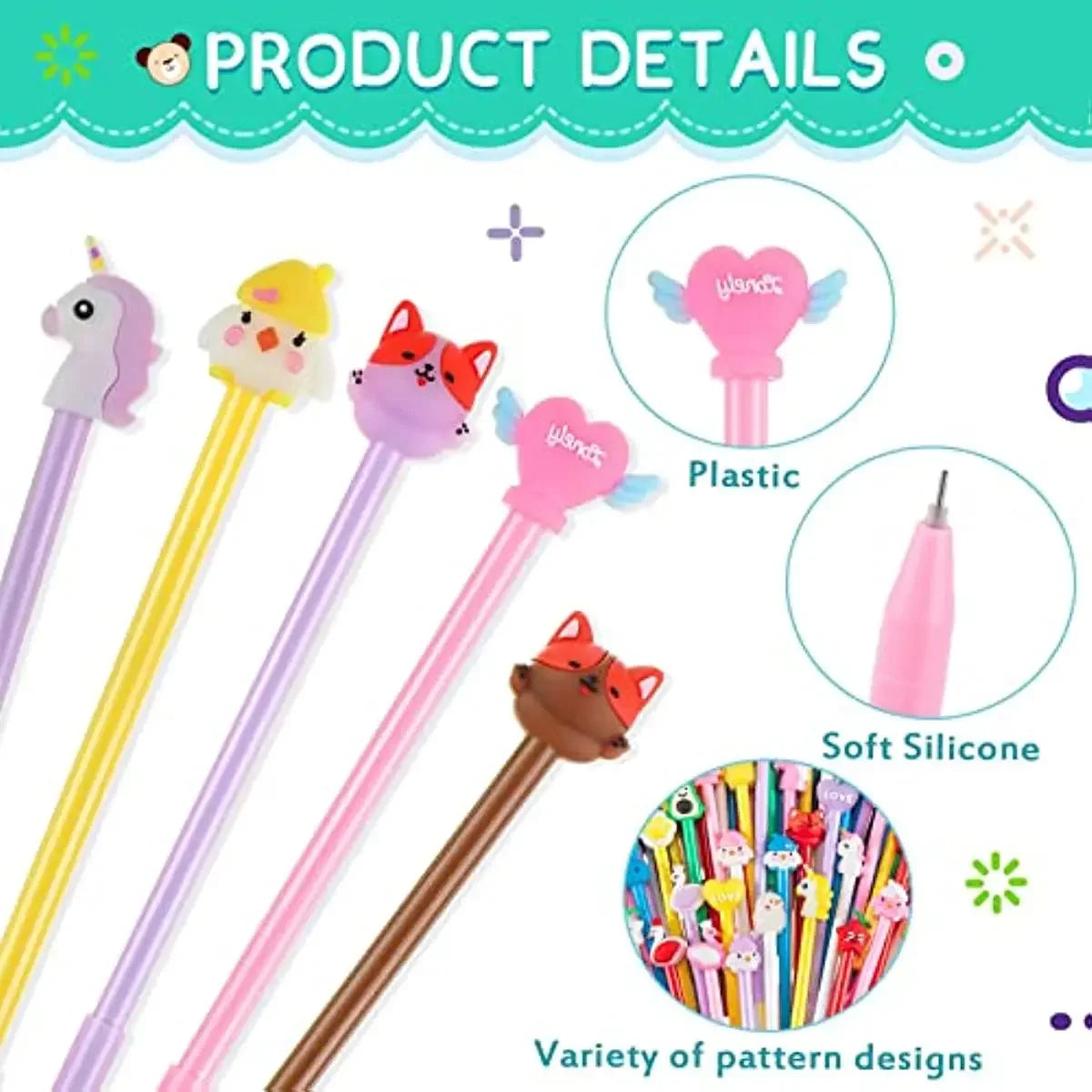 50 Pcs Mixed Gel Ink Pens