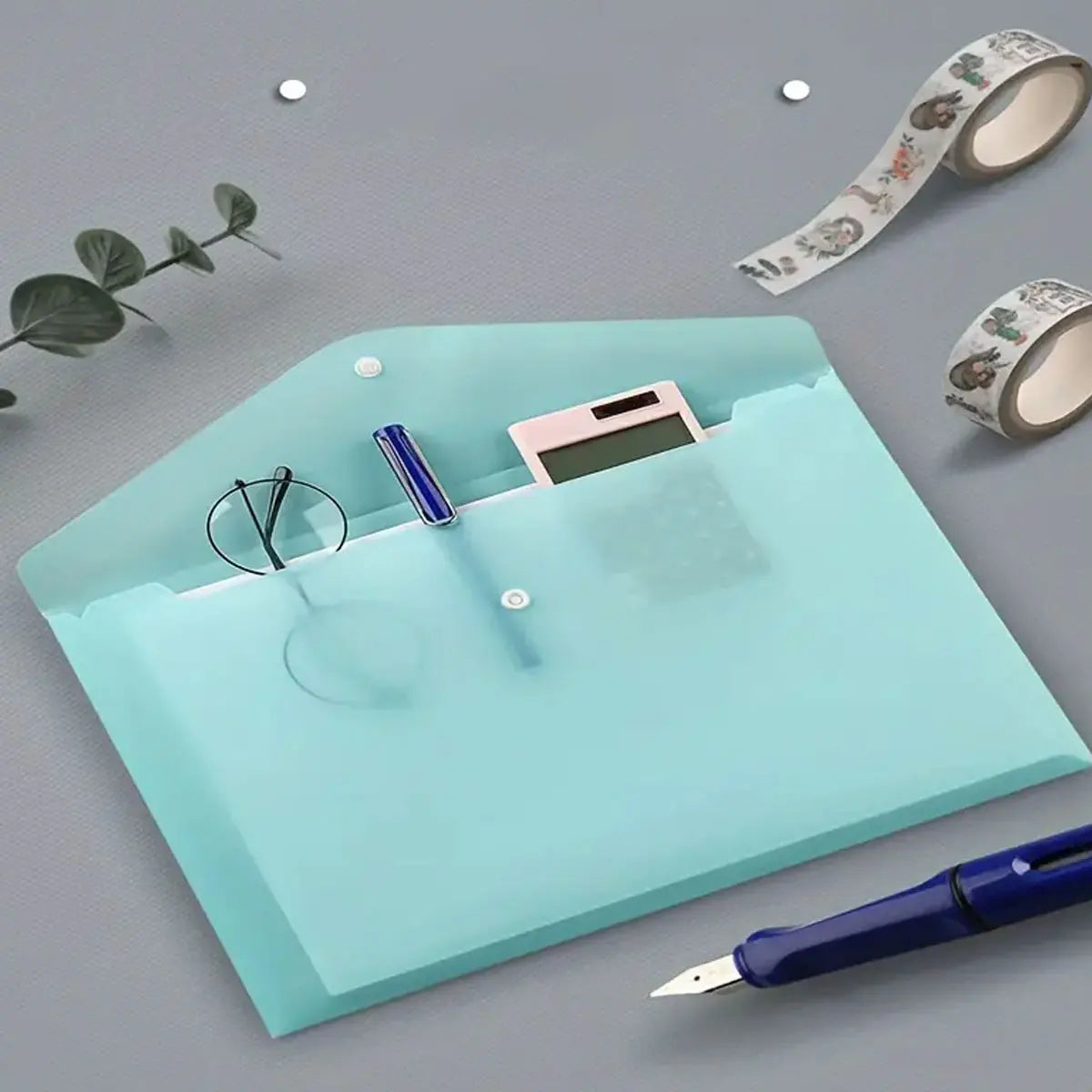 5PCS Clear Reusable Plastic Envelopes