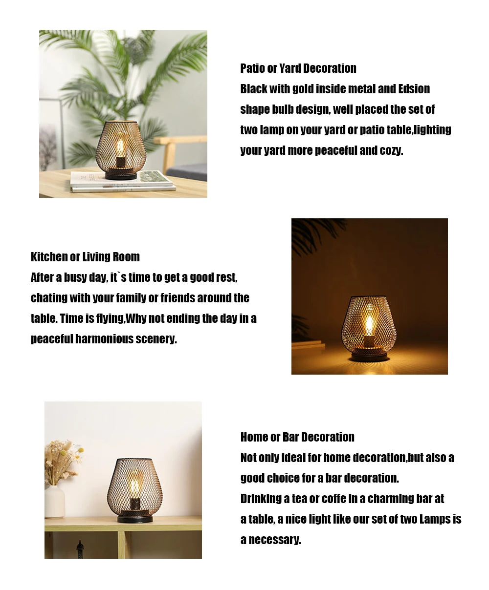 Nordic Metal Cage LED Candle Lantern