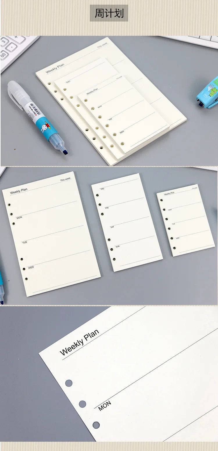 Loose Leaf Notebook Refill Paper Set