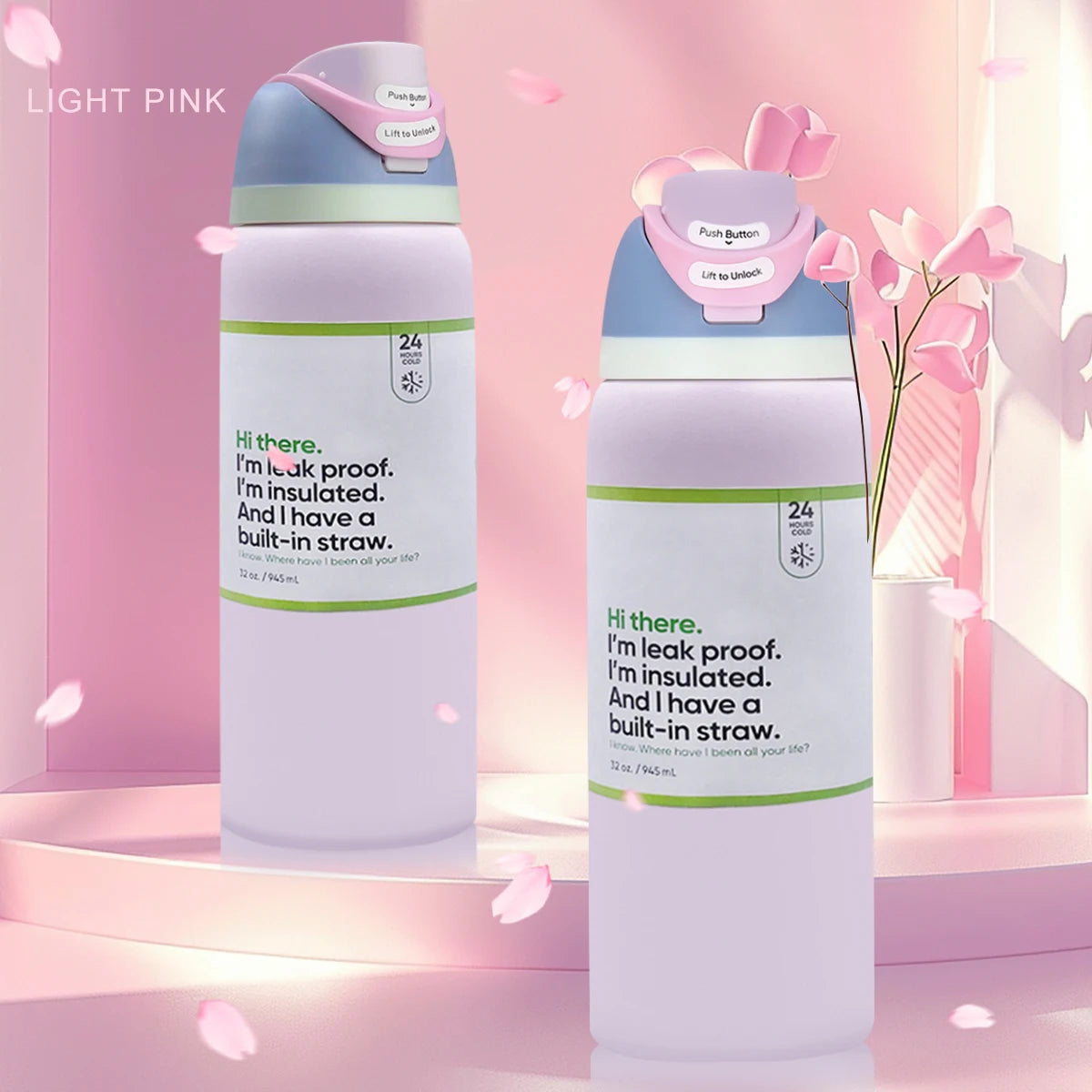 Owala Pink 32oz FreeSip Water Bottle