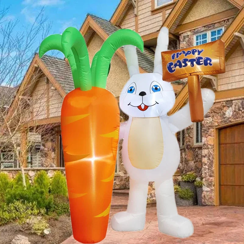 6FT Inflatable Easter Carrot Rabbit