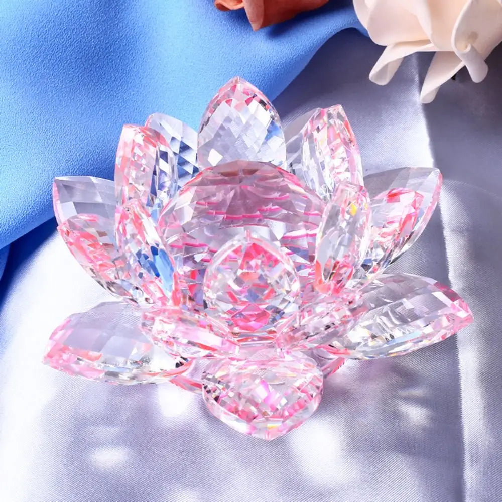 Crystal Lotus Flower Figurine: