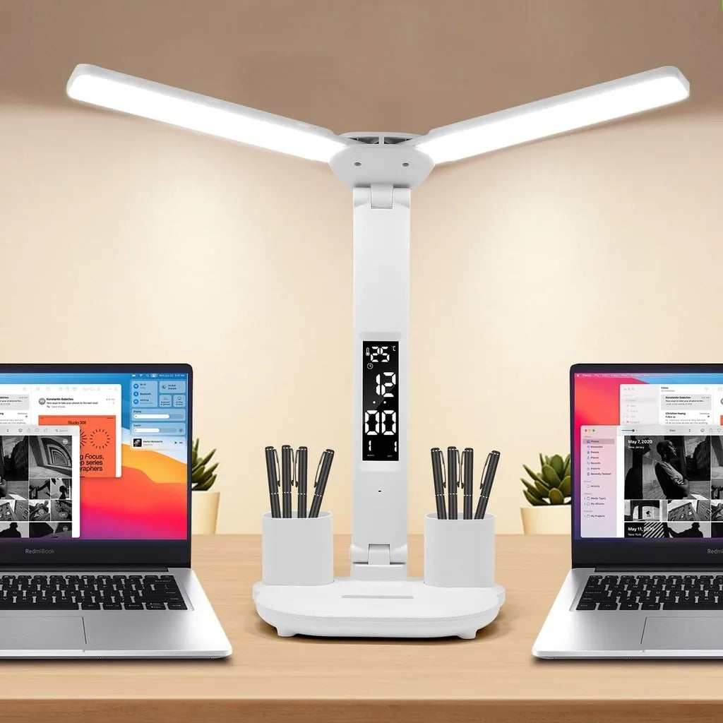 LED Desk Lamp with Clock