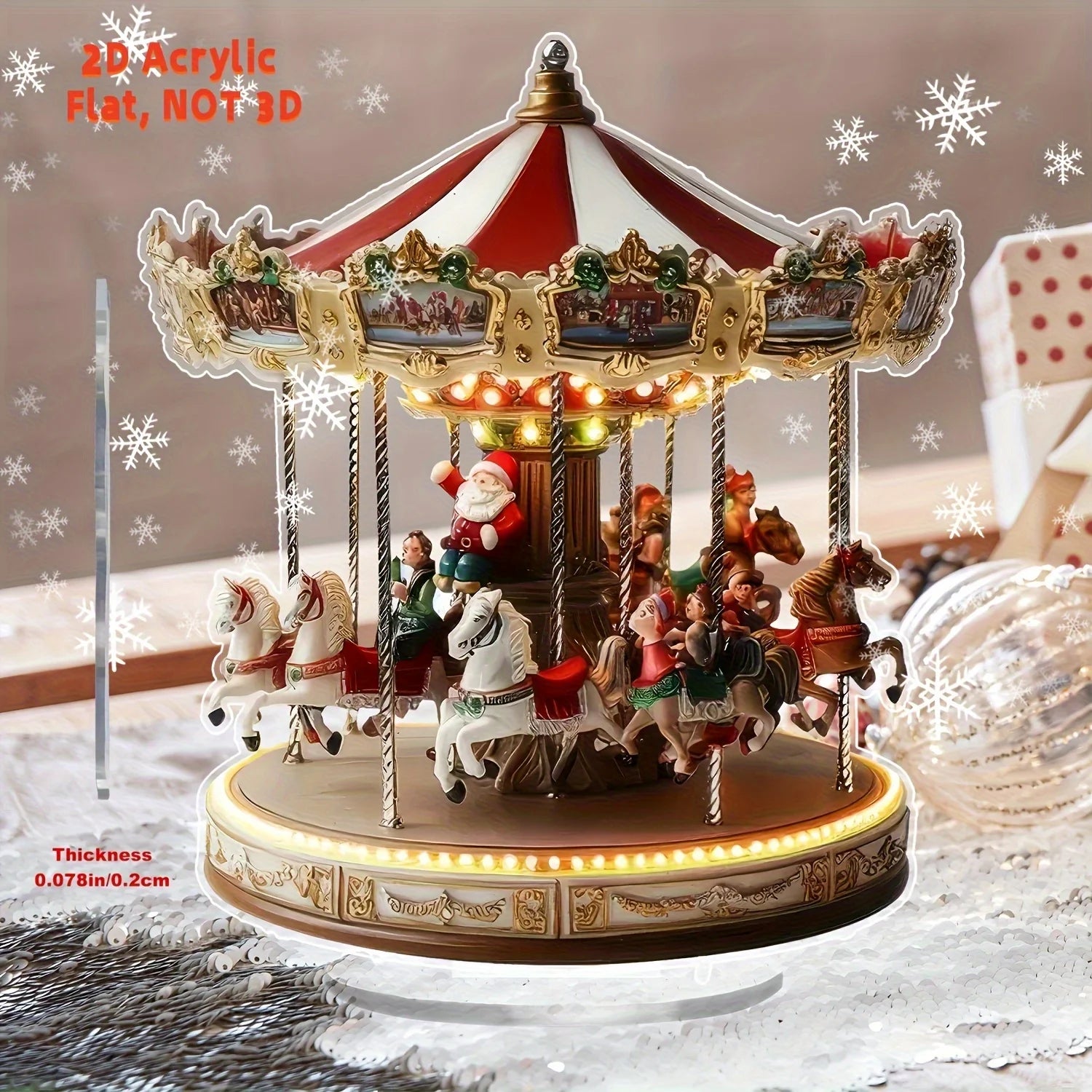 Christmas Merry Carousel Decoration