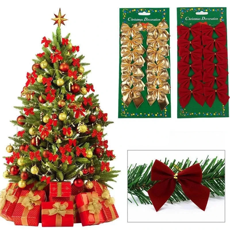 12pcs Mini Christmas Bows