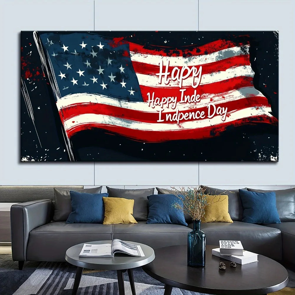 Fourth of July Pine Wood Frame Wall Art