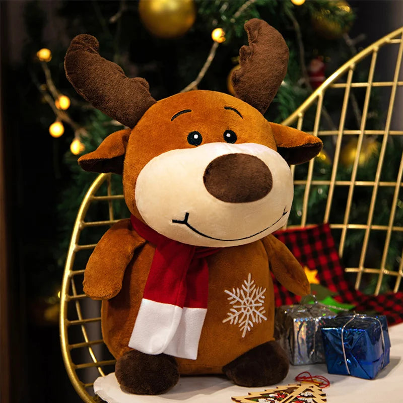Cute Santa, Snowman & Elk Plush Toys