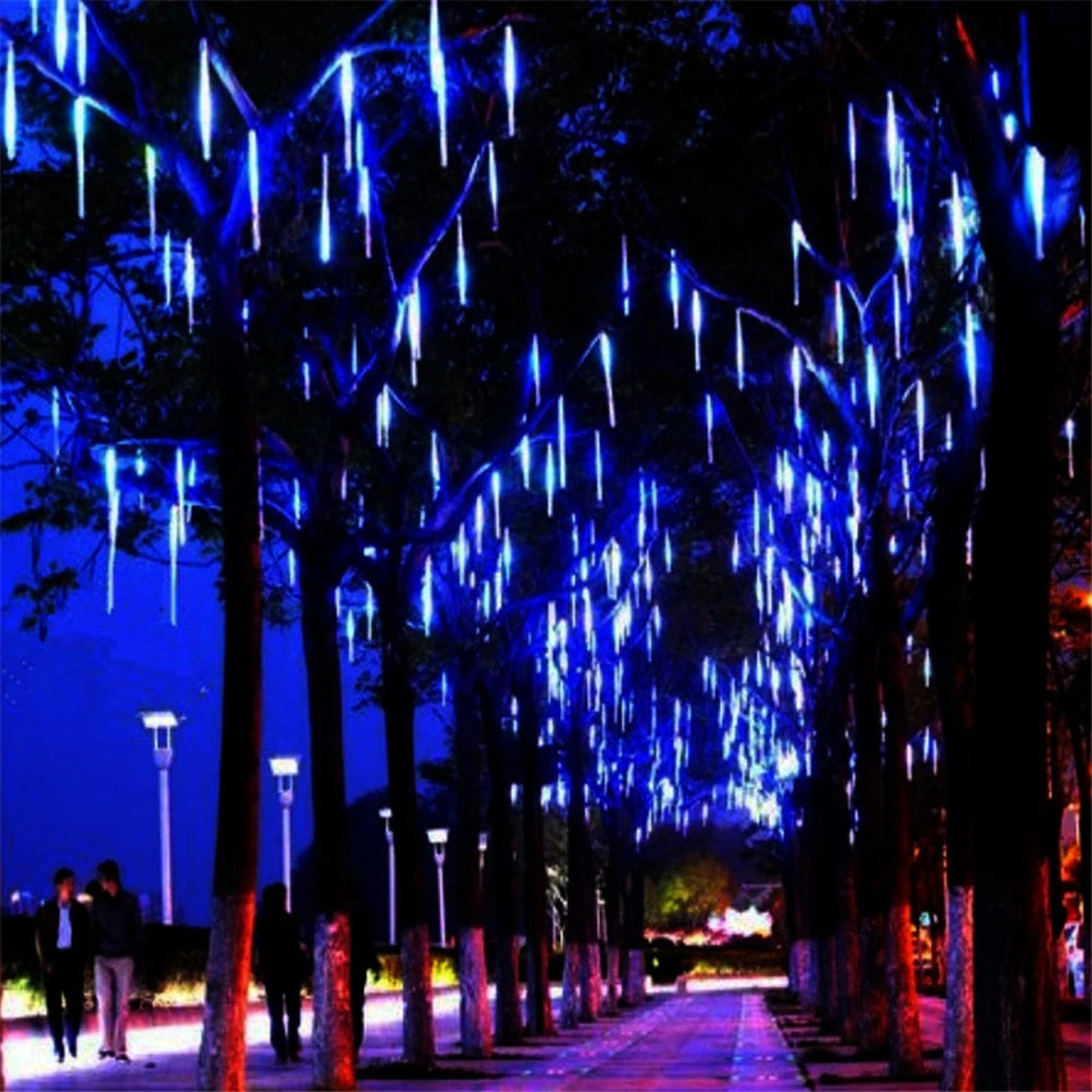 LED Meteor Shower Rain String Lights