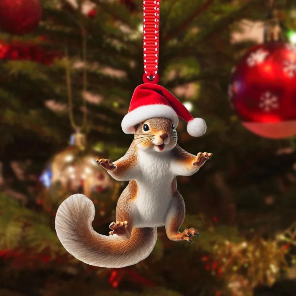 2D Christmas Animal Tree Pendants