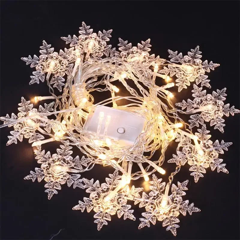3.2M Snowflake Curtain String Lights